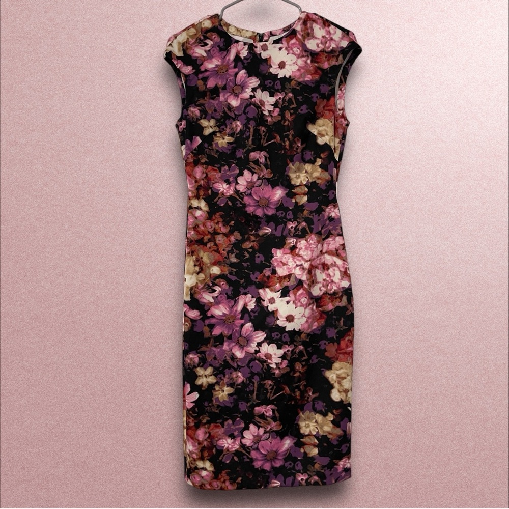 Floral Print Body-Con Dress -Size M